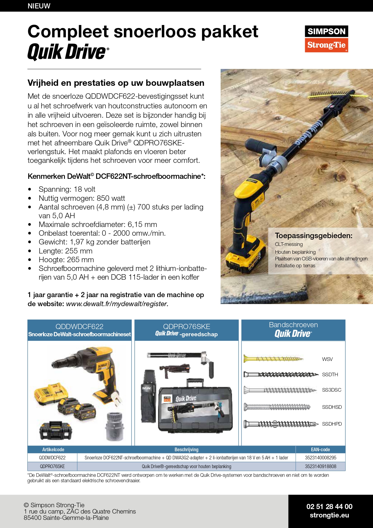 Compleet snoerloos pakket Quik Drive®