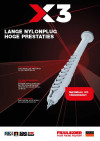 X3 Lange nylonplug hoge prestaties