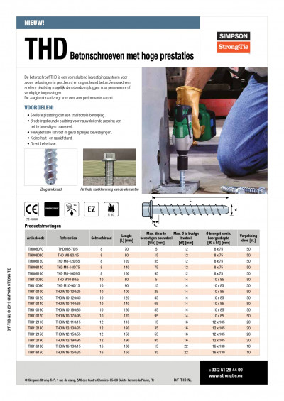 Couverture Flyer THD nl